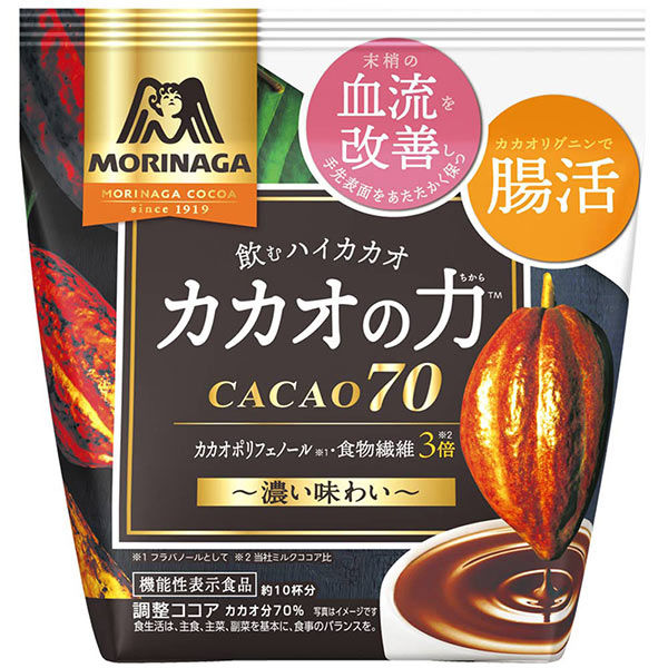 【機能性表示食品】森永製菓 カカオの力＜CACAO70＞1セット（200g×3袋）