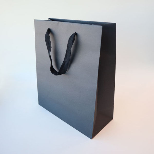 包む 紙袋 グレンエンボスBAG 縦長 270×320 ブラック TG032 1