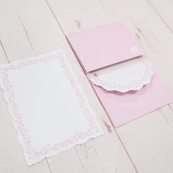 包む ミニレターセット ノーブルピンク TL087 1セット(5冊)（直送品