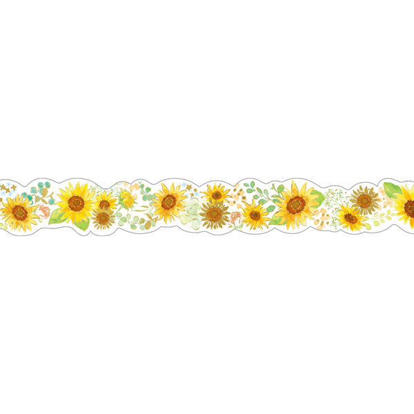 7857】海外 マステ 5m巻売り PETマスキングテープ お花系