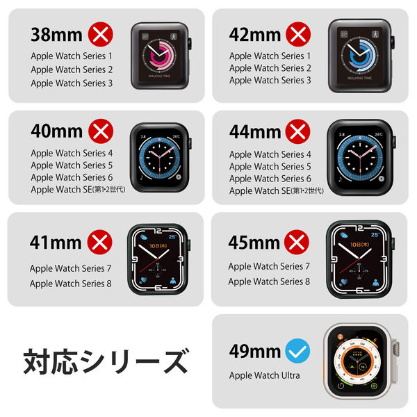 アップルウォッチ 衝撃吸収 フィルム 2枚入 液晶全面保護 高透明 アップルウォッチ 衝撃吸収 フィルム 2枚入 液晶全面保護 高透明