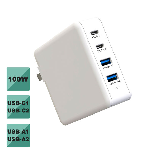 USB充電器 USB Type-Cx2 Ax2 100W ACアダプタ VV-PD100C2A2-W 1 USB充電器 USB Type-Cx2 Ax2 100W ACアダプタ VV-PD100C2A2-W 1