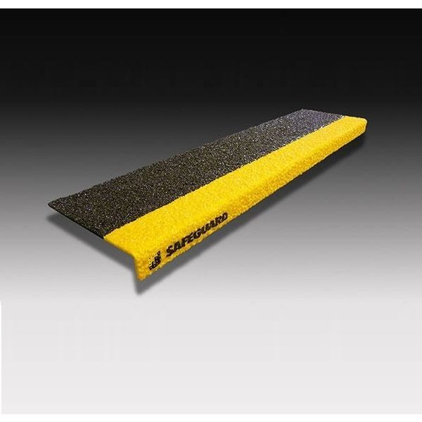 セーフラン安全用品 階段用滑り止めカバー 914x150x25mm 黒/黄 セーフラン安全用品 階段用滑り止めカバー 914x150x25mm 黒/黄