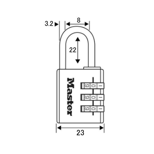 マスターロック 620JADSLV 可変式南京錠 23mm シルバー 1個（直送品