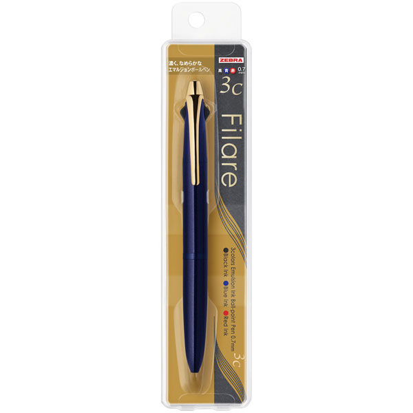 ゼブラ 油性ボールペン フィラーレ 0.7 ブルー 10本 B-P-BA68-BL