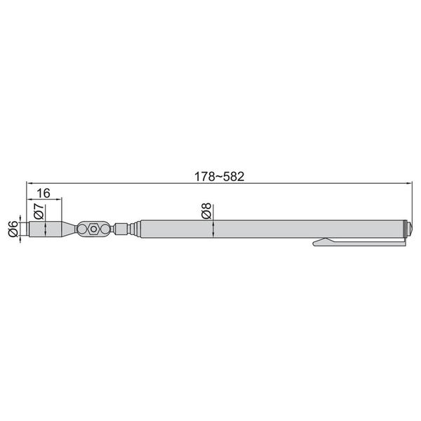 INSIZE インサイズ 伸縮式マグネット棒 7161-1 1セット(4個)（直送品