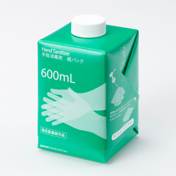 手指消毒剤 紙パック 付替 600mL 4404063 1本 オリジナル - アスクル