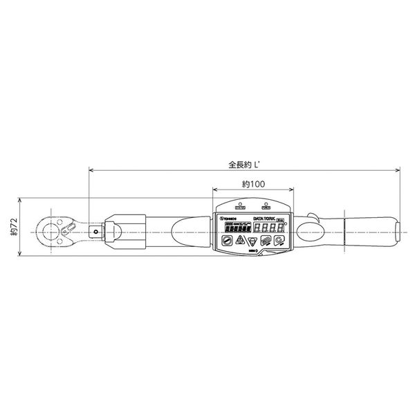 東日製作所 デジタル式トルクレンチ CEM10N3X8D-BTA 1台（直送品） - アスクル