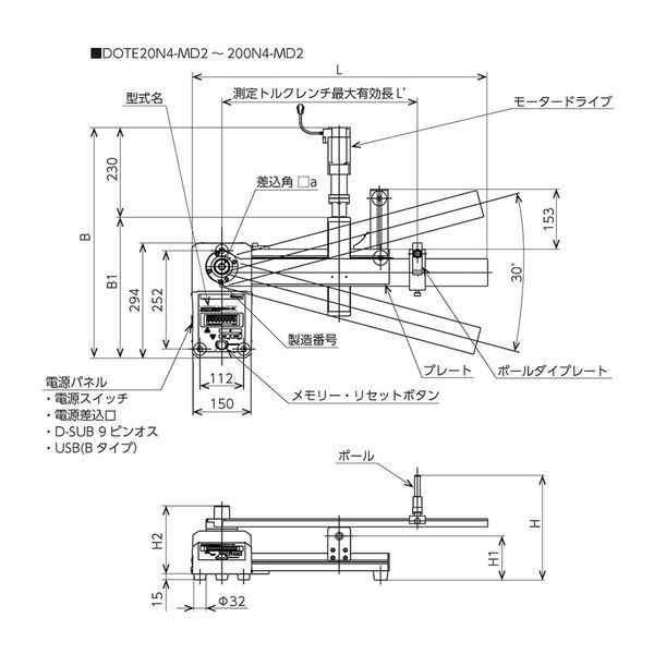 東日製作所 トルクレンチテスタ DOTE200N4ーMD2 1台(直送品 東日製作所 トルクレンチテスタ DOTE200N4ーMD2 1台(直送品