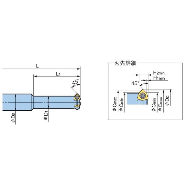 大昭和精機 Cカッターミニ ST10-C0810-45B-27 1個（直送品） - アスクル