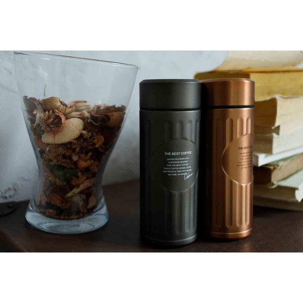 抗菌カッパー シービージャパン 水筒 カッパー 420ml 直飲み 真空2層構造 抗菌仕様 カフア コーヒー ボトル QAHWA