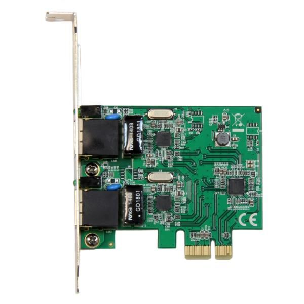 LANカード ギガビットイーサネット×2ポート PCIe NIC ST1000SPEXD4 1個 Startech.com - アスクル