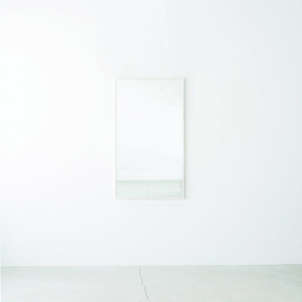 永井興産 細枠ウォールミラー（60×90）WH（ホワイト）幅600×奥行