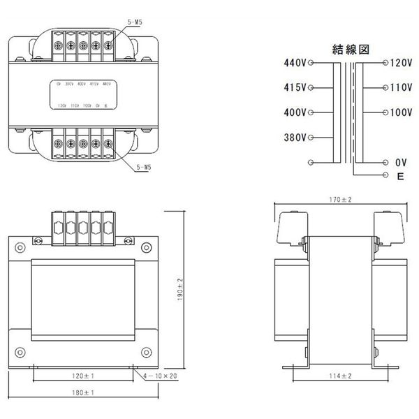 スワロー電機 電源トランス PD41-1500E 1個（直送品） - アスクル