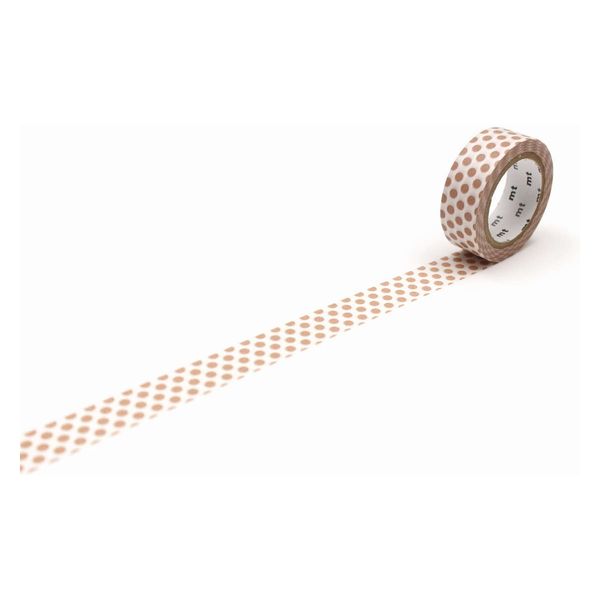 マスキングテープ ドット 幅15mm×7m mt DECO ミルクティー