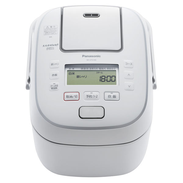 パナソニック スチームIHジャー炊飯器 SR-STS100-W ホワイト 5.5