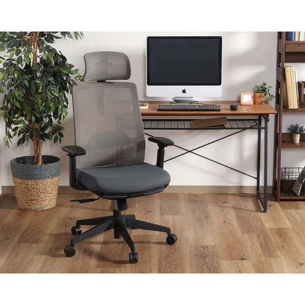 【ご購入の方のみ】ダークグレー１脚 不二貿易 オフィスチェア ダービット グレー 37915 1脚（直送品