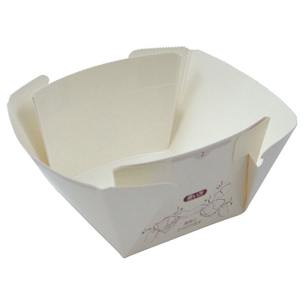 ペーパークラフト 紙皿 ボウルBOX-70 白 単品 400枚(50枚×8) 135726（直送品） - アスクル