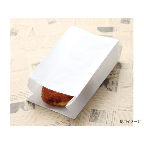 パン・和洋菓子袋 大阪ポリエチレン 耐油紙マチ付袋 No.64 2000枚(500