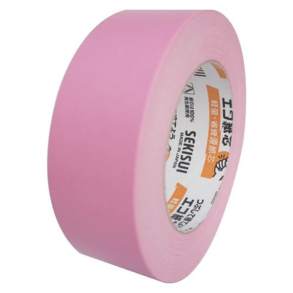 ガムテープ】 カラークラフトテープ No.500WC 幅38mm×長さ50m ピンク 