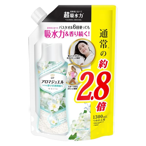 新到着 アロマジュエル レノアハピネス ホワイトティー 1300mL 詰め替え 洗濯洗剤