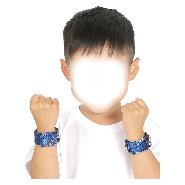 アーテック スパンコールリストバンド ブルー&シルバー 14776 1セット