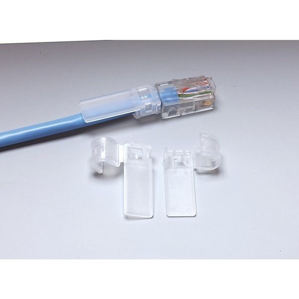 エスコ [ワンタッチ式] LANケーブル用タグ(100個) EA764BK-40 1セット