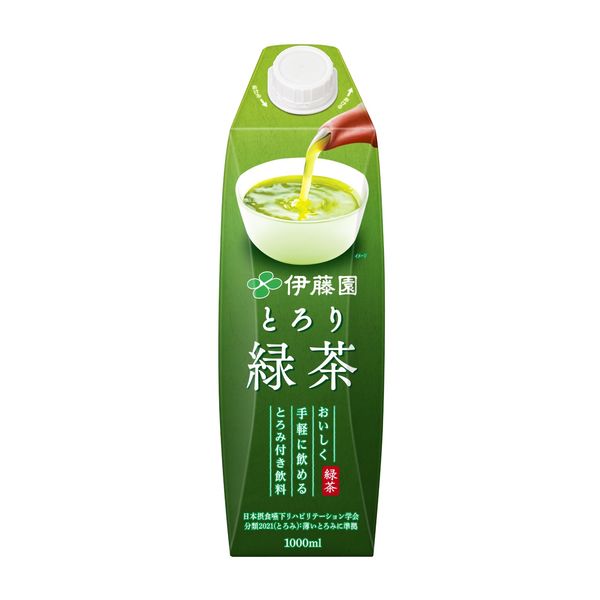 伊藤園 とろり緑茶 紙パック 1000ml 1セット（12本） - アスクル