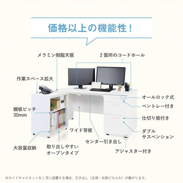 軒先渡し】ネットフォース ナッツシリーズ デスク サイドキャビネット