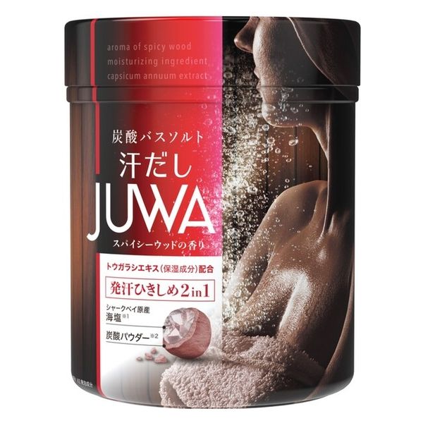 入浴剤 炭酸バストソルト 汗だしJUWA スパイシーウッドの香り