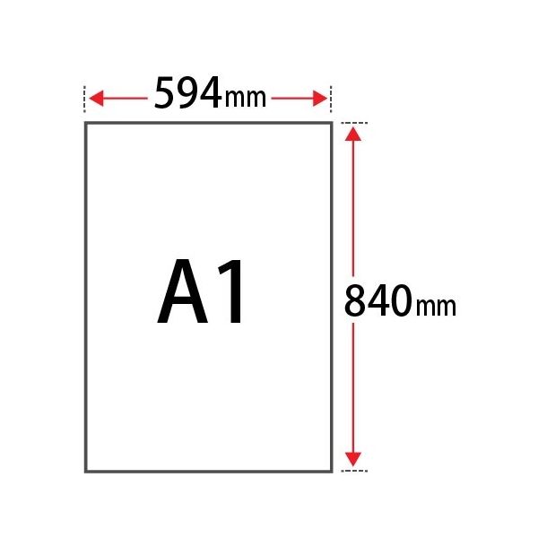 日本紙パルプ商事 両面マット紙 0.225mm A1(594×841)サイズ:100枚 000-0057 1包(100枚)（直送品） 日本紙パルプ商事 100枚