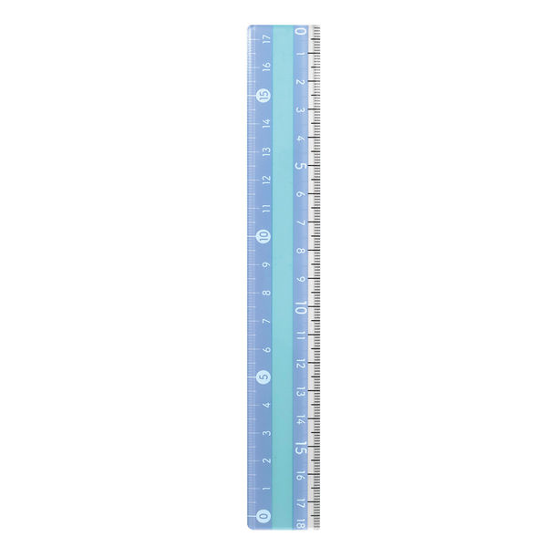 クツワ モジサシ定規 18cm ブルー KB034BL 1セット(5個) - アスクル