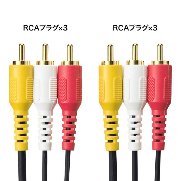 504493 サンワサプライ　CCDカメラケーブル 3m KB-CCDR-03N【CCDカメラケーブル 3m】丸型12ピンコネクタのCCD