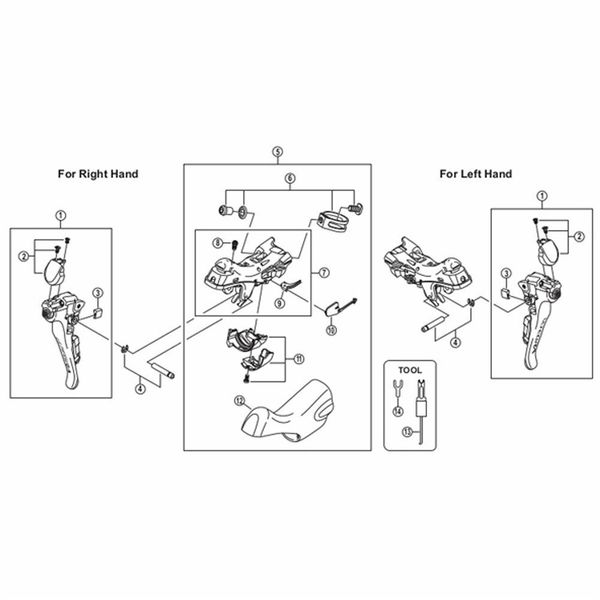シマノ Y00F98020 STー6800 ネームプレート/ボルト 左 1セット(3個