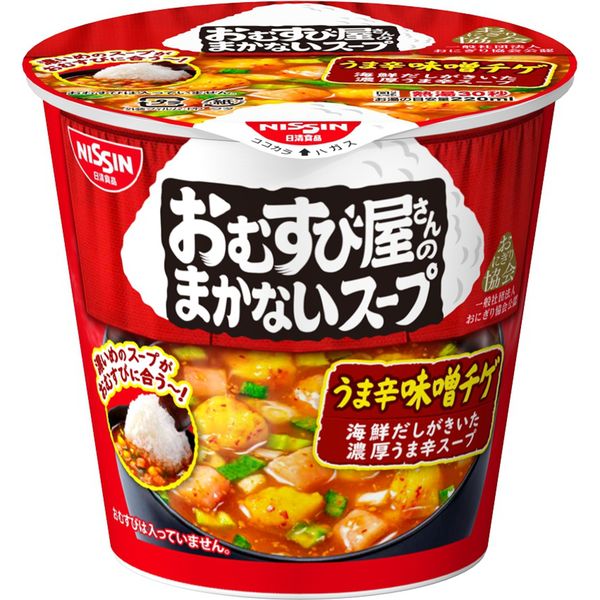日清食品 おむすび屋さんのまかないスープ うま辛味噌チゲ 12個 カップ