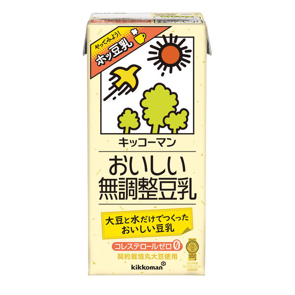 キッコーマン おいしい無調整豆乳 1000ml 1箱（6本入） - アスクル