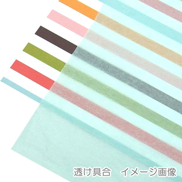 【ケース販売】HEIKO カラー薄葉紙 半才 ライトグリーン 002102505 1ケース(200枚入×10袋 合計2000枚)（直送品）