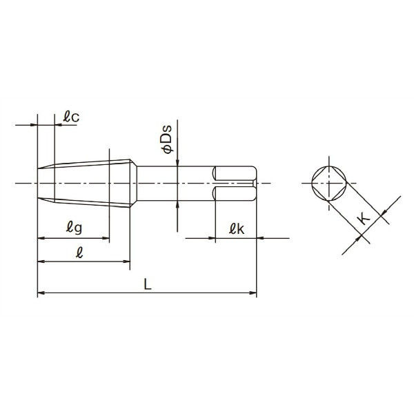 オーエスジー 管用タップ 左ねじ TPT 2.5P PT 1/2ー14 1/2-14L 1本（直送品）