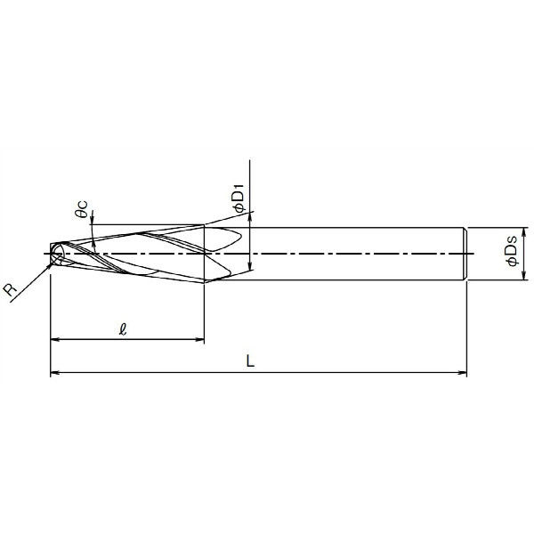 オーエスジー（OSG） 超硬テーパーボールエンドミル FX-MG-TPBDS R1.5×3° R1.5X3 1本（直送品） - アスクル