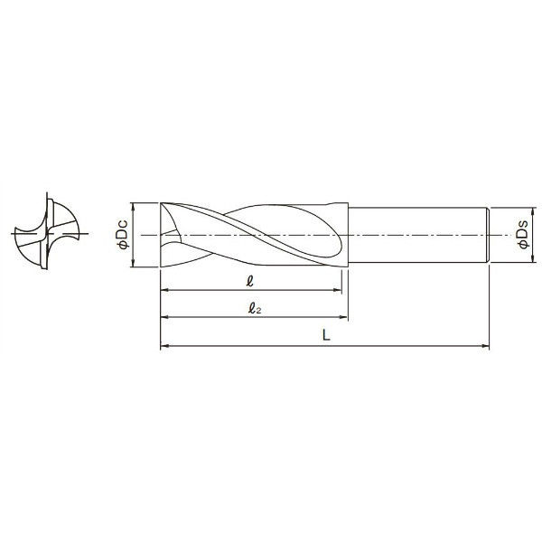 OSG 超硬フラットドリル ADF-2D 刃径19.5mm シャンク径16mm 3331950