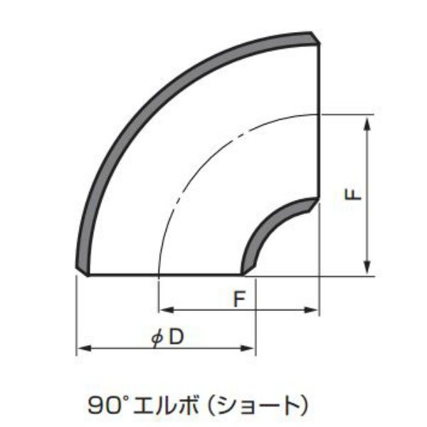 淡路マテリア 白 PT370 S/40 90° ショートエルボ WーS/40ーESー250A W-S/40-ES-250A 1個（直送品） - アスクル