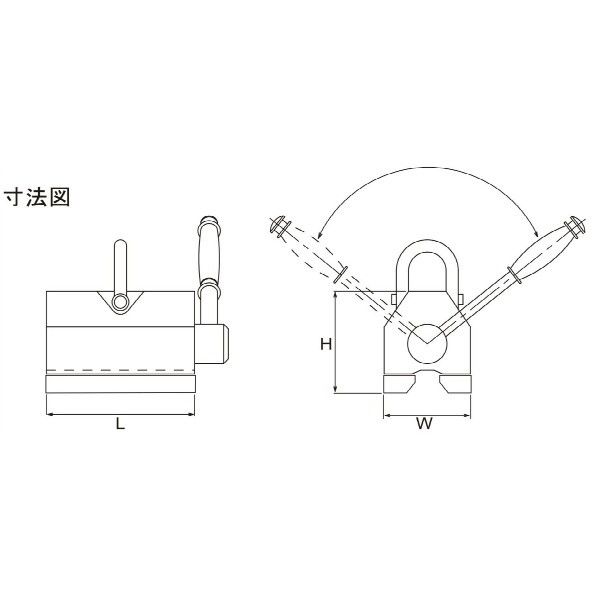 テクノプラン アタッチメント付永磁リフマグ CPL-1000A-ATC 1個（直送