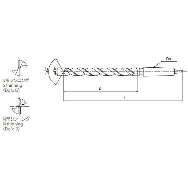 オーエスジー EXゴールドドリル(ステンレス・軟鋼用MTシャンク) MTーSUSーGDR 26.5mm MT-SUS-GDR 26.5 1本（直送品）  - アスクル