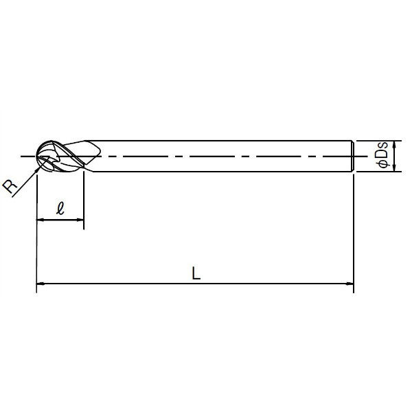 オーエスジー（OSG） 超硬ディープフィーダーボールエンドミル PHX-DBT R3×80mm R3X80 1本（直送品）