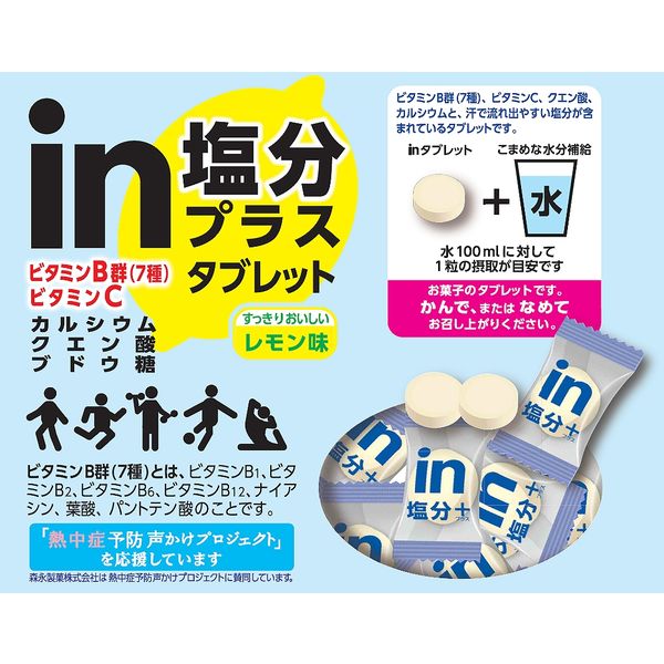 森永製菓 MORINAGA 塩飴 inタブレット塩分プラス 1袋（500g）