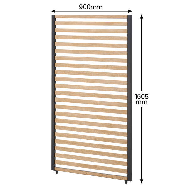 トーカイスクリーン ブラックフレームパーティション 高さ1605mm×幅900mm 1枚