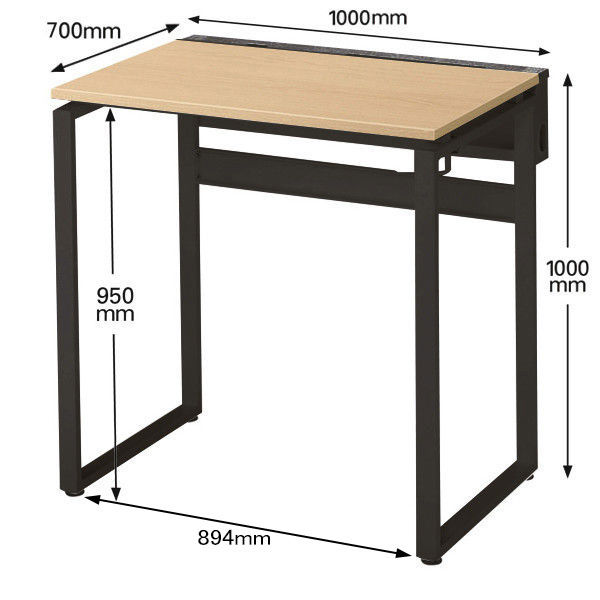 Ceha プレノデスクシステム ハイデスク 引出し無し オーク天板