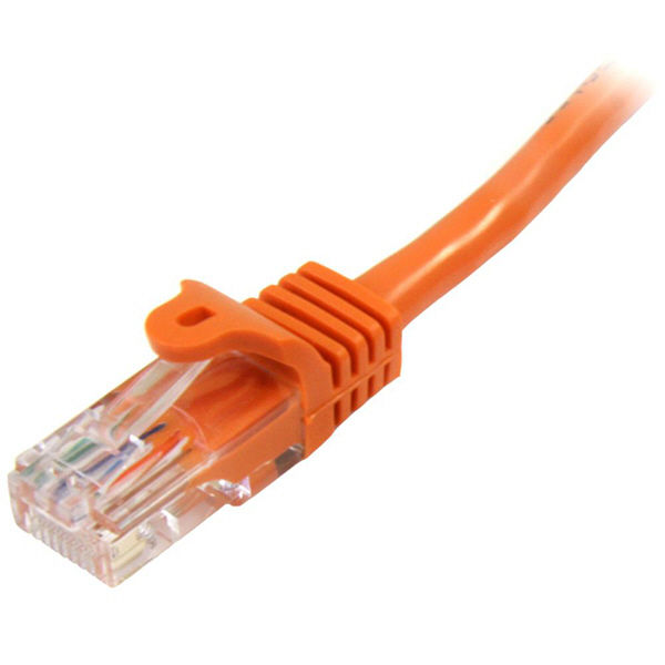 LANケーブル 2m Cat5e オレンジ ツメ折れ防止機構 45PAT2MOR 1個