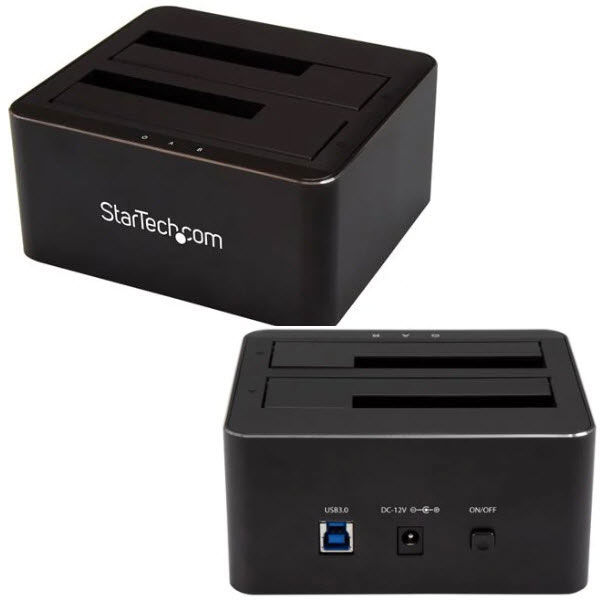 クレードル式SATA3.0対応HDD/SSDドッキングステーション 2X 2.5/3.5インチドライブ対応 USB 3.0接続 SDOCK2U33V... StarTech.com