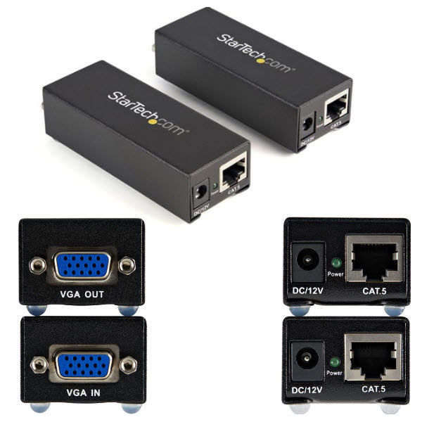 VGAエクステンダ延長器セット 最大80m延長 Cat5使用 ST121UTPEP